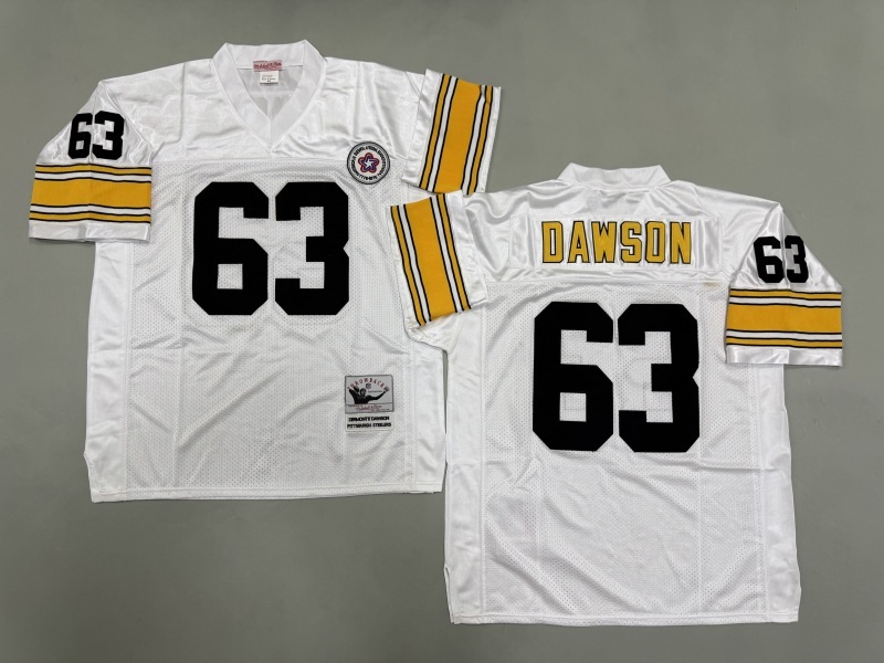 Men 2025 Pittsburgh Steelers #63 Dawson white Throwback Limited NFL Jersey style 003->pittsburgh steelers->NFL Jersey